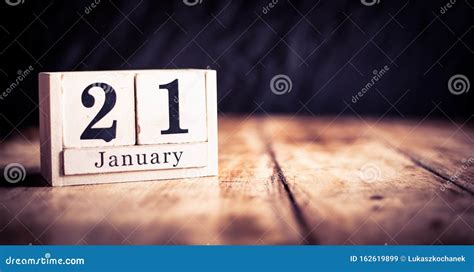 January 21st 21 January Twenty First Of January Calendar Month
