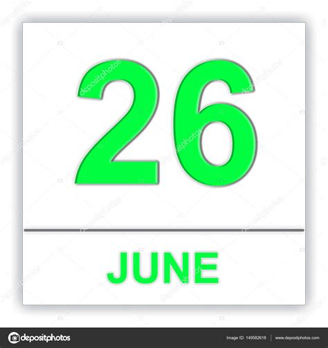June 26 Day On The Calendar — Stock Photo © Tatiana53 149582618