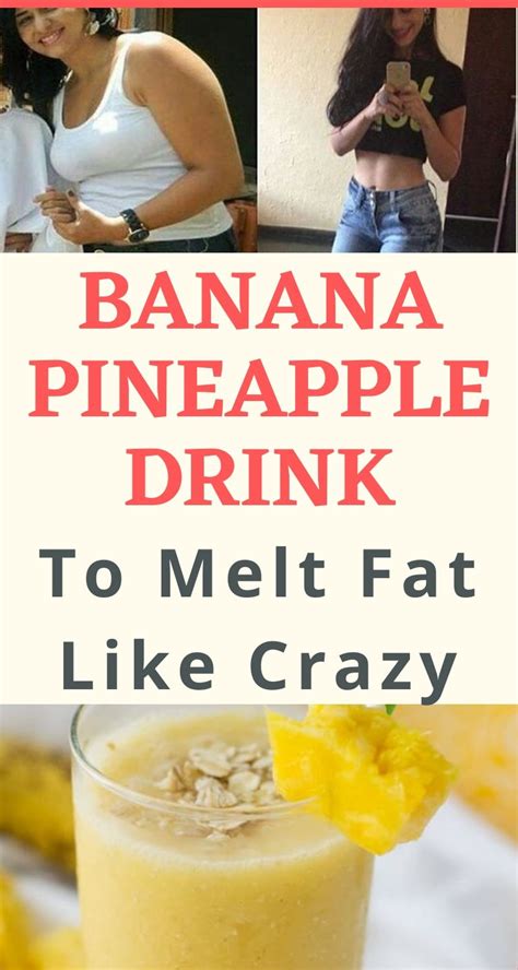 Replace one meal with this shake. Banana Pineapple Drink To Melt Fat Like Crazy | Hello ...