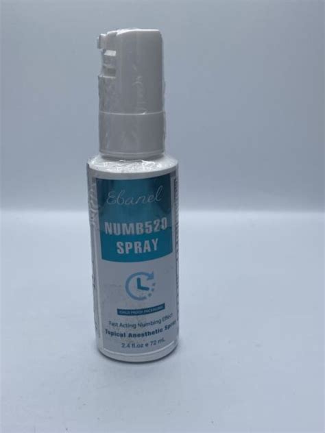 Ebanel 5 Lidocaine Topical Numbing Spray For Max Painkilling 72ml
