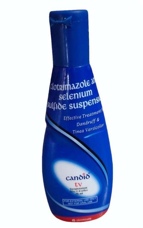 Liquid Candid Tv Clotrimazole Selenium Sulfide Suspension Shampoo At Rs