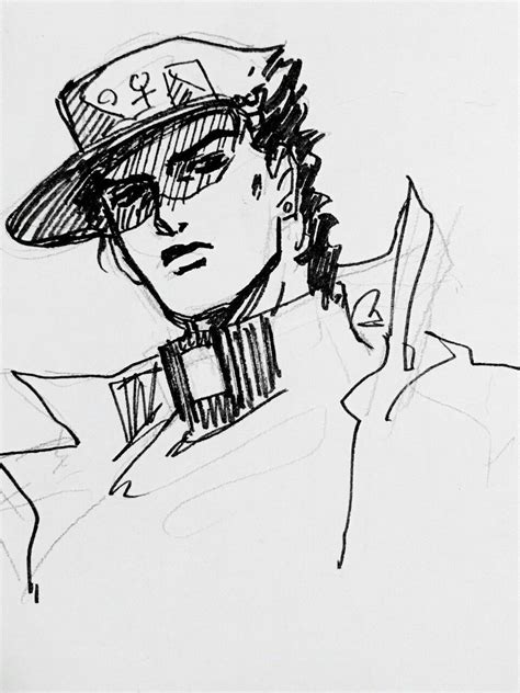 Amazing Drawings Easy Drawings Jotaro Kujo Jojo Anime Jojo Bizzare