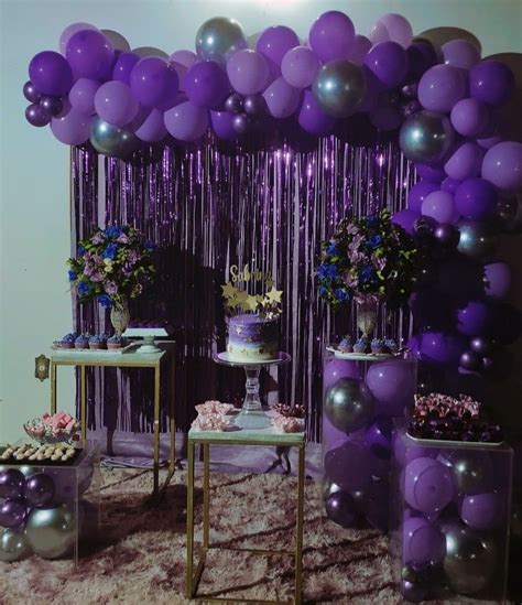 Decoração De Aniversário Em 2022 Festas De Aniversário Roxo