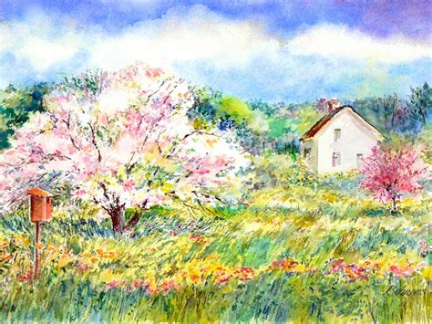 Country Garden Watercolors Scenes And Landscapes