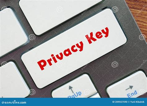 Financial Concept About Privacy Key With Phrase On The Page Stock Photo