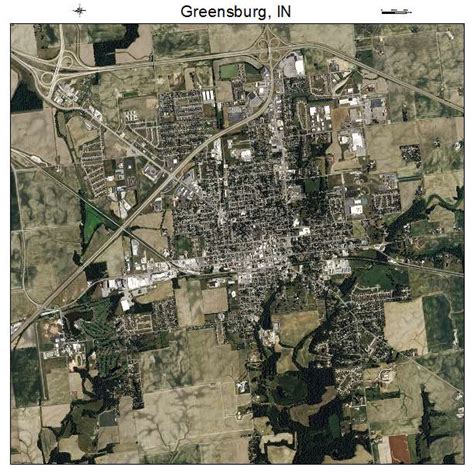 Aerial Photography Map Of Greensburg In Indiana