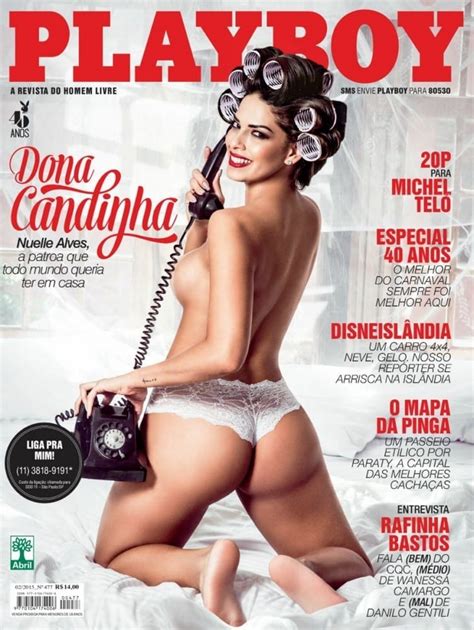 Revista Playboy Mês de Fevereiro de 2015 Nuelle Alves a Dona Candinha