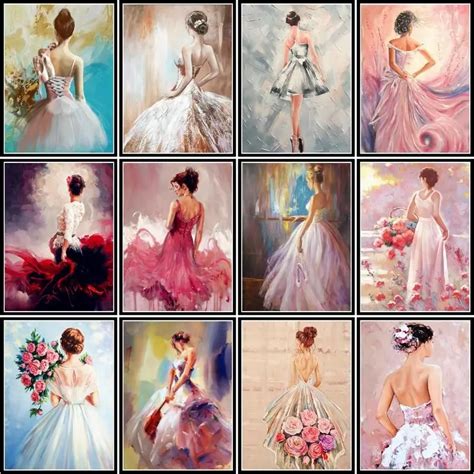 Chenistory Dance Woman Pictures By Numbers Kits Home Decor Diy Painting