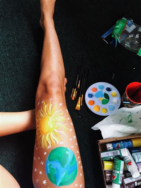 Tumblr Leg Painting Paintings Tumblr Body Painting Body Art Painting