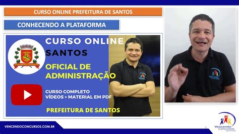 Concurso Prefeitura De Santos Oficial De Administração Curso Online