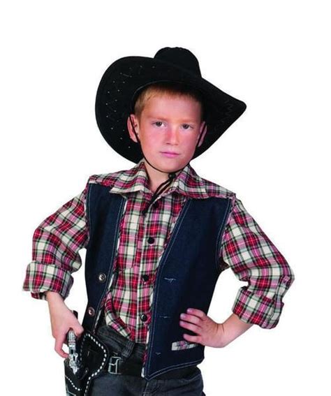 Plaid Western Shirt Boys Cowboy Sheriff Wild West Child Halloween