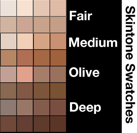 Skintone Swatches By Xadrea On Deviantart Skin Color Palette Color