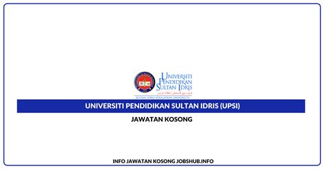 Jawatan kosong terkini universiti islam antarabangsa malaysia (uiam) reviewed by admin on february 28, 2019 rating: Jawatan Kosong Universiti Pendidikan Sultan Idris (UPSI ...