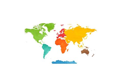 Carte du Monde Colorée - Monstickermural