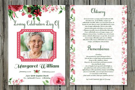 Funeral Service Card Template