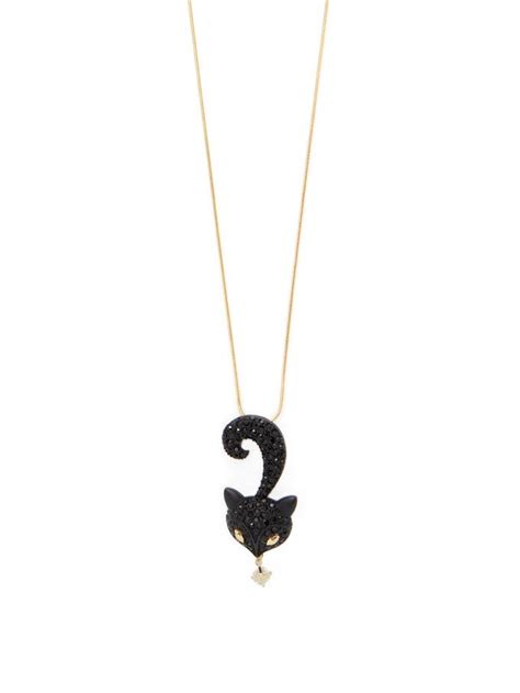 Black Cat Pendant Necklace From Charming Everyday Jewelry On Gilt Cat