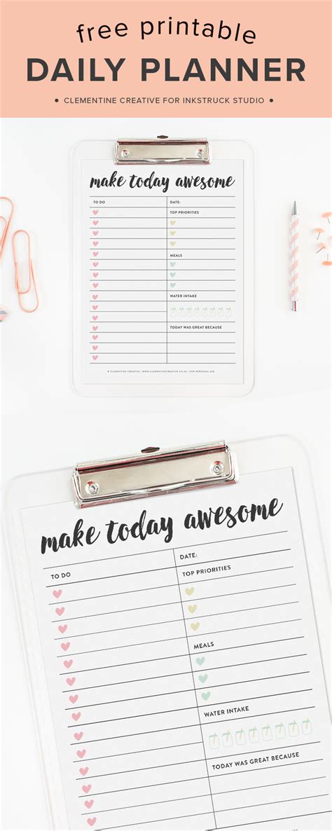 Software programs such as microsoft offic. No More Stressing: Use this Free Printable Daily Planner Page