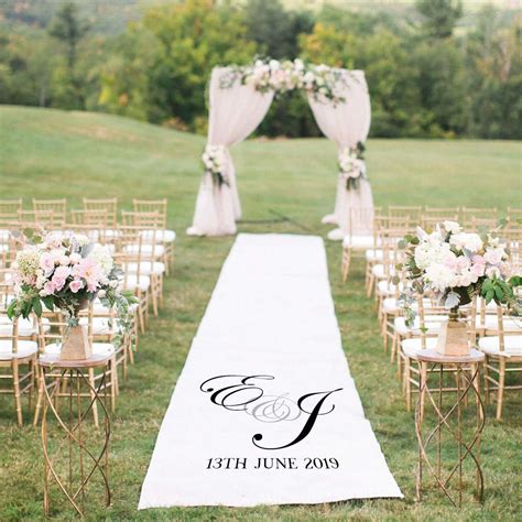 Personalised Wedding Aisle Runner Decoration Your Name And Date Vinyl