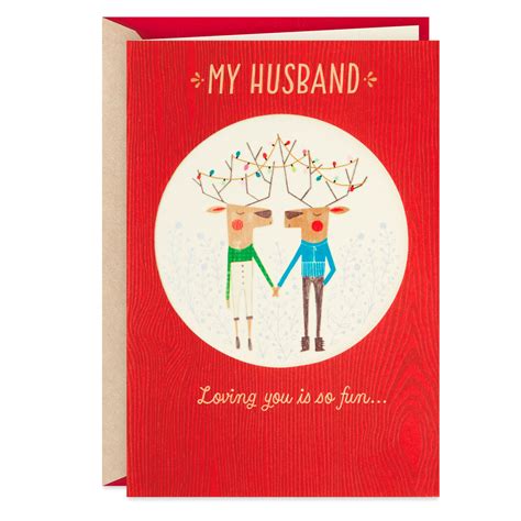 loving you is so fun christmas card for husband greeting cards hallmark