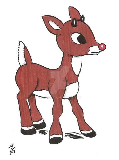 Rudolph Cartoon Drawing Free Download On Clipartmag