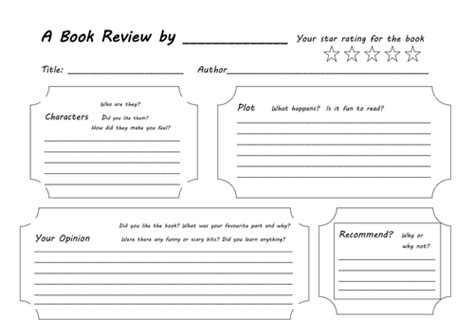 Book Review Template Book Review Template Chore Chart Template Book
