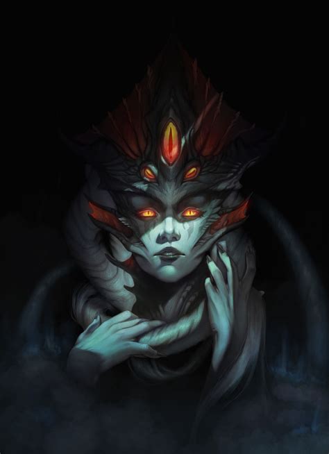 Queen Azshara By Pavel Yurev Concept Artist And Illustrator World Of