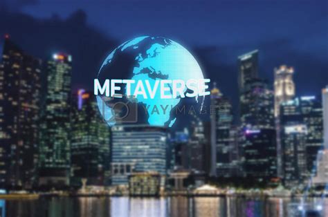 Globe And Metaverse Text And Office Buildings The Concept Of Modern