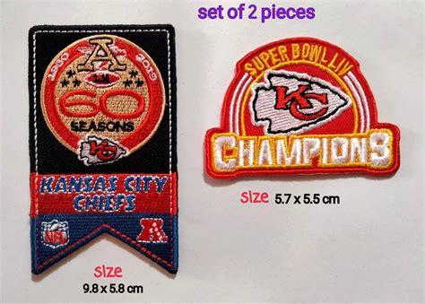 Kansas City Chiefs Sport Logo Patches Embroidery Iron On Sew Etsy
