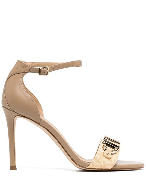 Michael Michael Kors Izzy Logo Plaque Sandals Farfetch