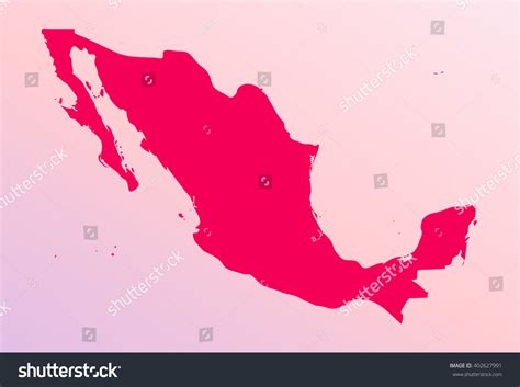 Vector Map Mexico Modern Style Pink Stock Vector 402627991 Shutterstock