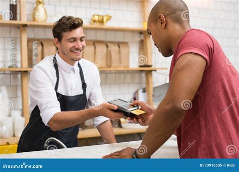 Customer Paying With Credit Card Stock Image Image Of Money Register
