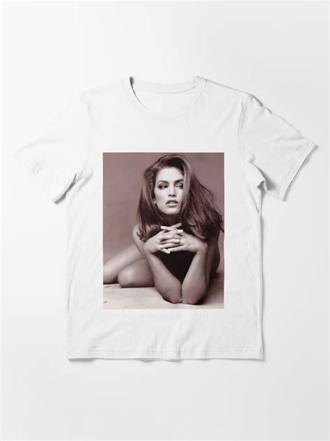 Cindy Crawford Black And White T Shirt For Sale By Trinaqm