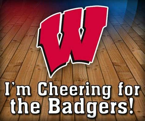 Cheering For The Badgers Badger Wisconsin Badgers Go Red