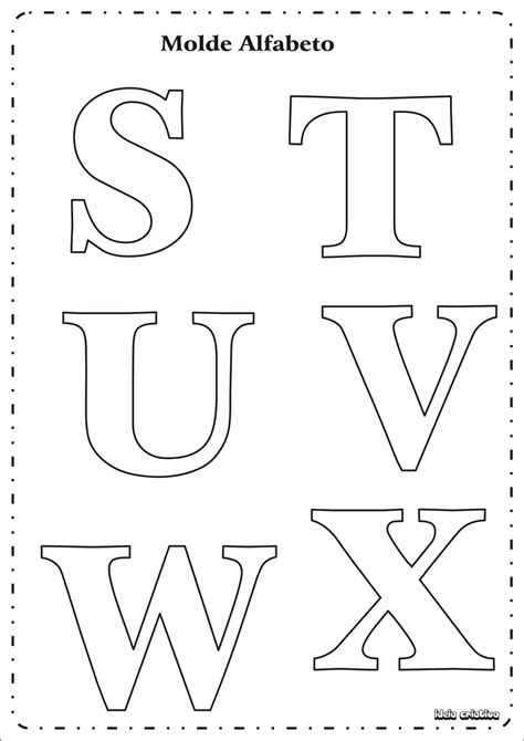 Molde De Letras Para Imprimir Alfabeto Completo Fonte Vazada Color Plus