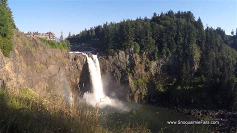 Snoqualmie Falls With Rainbow Hd 4k Youtube