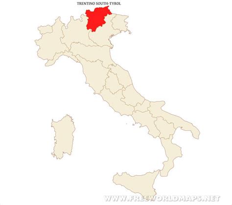 Trentino South Tyrol Physical Map