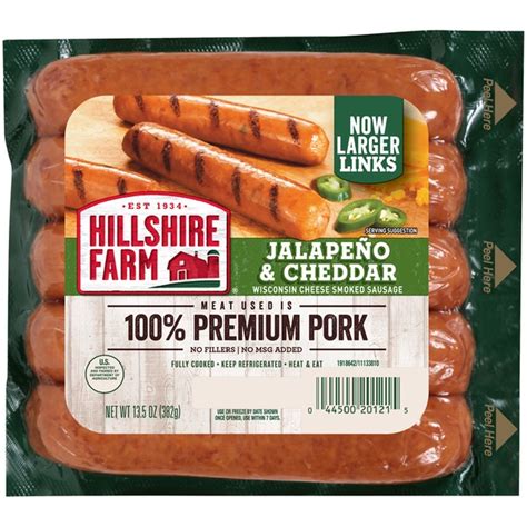 Hillshire Farm Jalapeno And Cheddar Smoked Sausage Links 5 Count 135