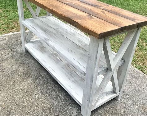 Give your home a warm welcome. Rustic Wooden Buffet Table Rustic Console Table Farmhouse ...