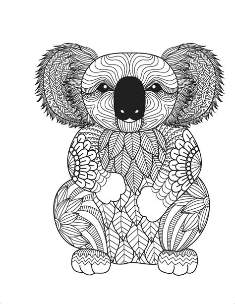 Download free printable koala coloring page picture. Koala Coloring Pages - ColoringBay