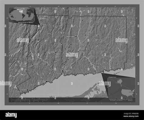 Connecticut State Of United States Of America Bilevel Elevation Map