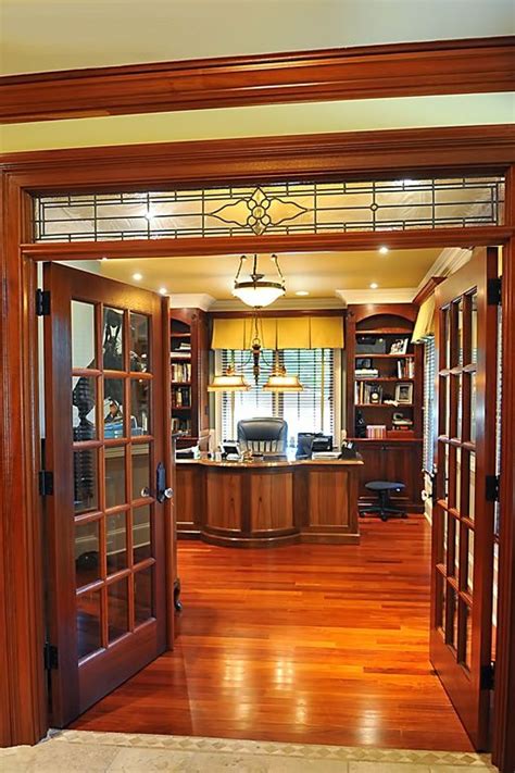 21 Outstanding Craftsman Home Office Designs French Doors Interior
