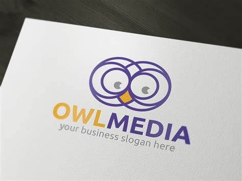 Owl Media Logo Template By Alex Broekhuizen On Dribbble