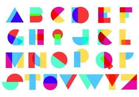 Full Color Abstract Alphabet Eps Vector Uidownload