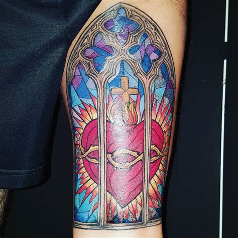 75 Dazzling Stained Glass Tattoo Ideas Nothing Less Than A Work Of Art