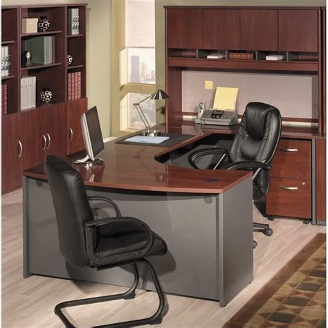 Bush Business Furniture Series C 4 Piece Right Hand Bow Front Desk