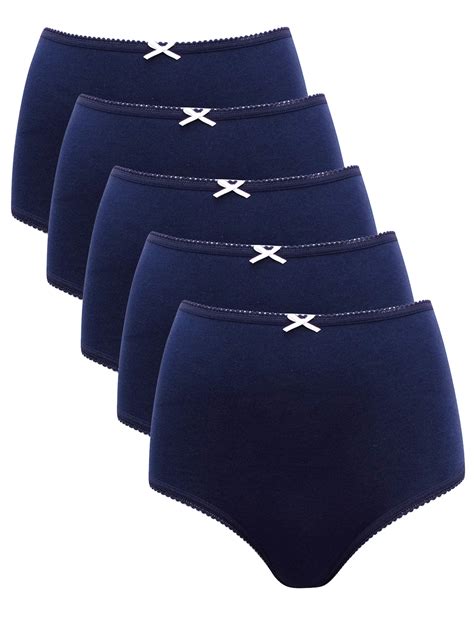 Marks And Spencer Mand5 Navy 5 Pack Pure Cotton Full Briefs Plus