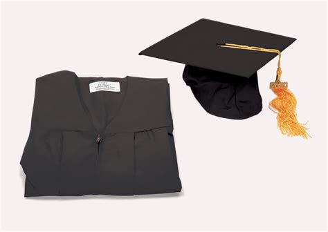 Graduation Cap And Gown Set Matte Black In Multiple Sizes