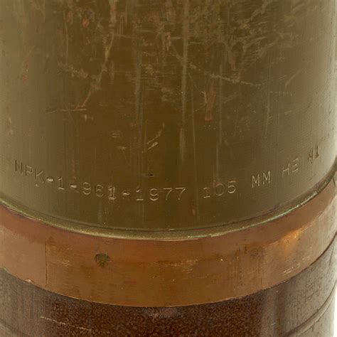 Original Us Vietnam War M102 Howitzer 105mm Artillery Shell And Casi