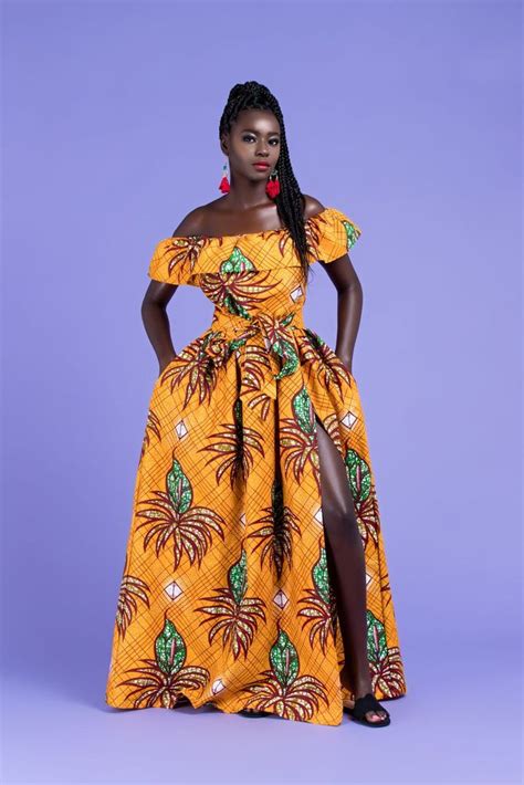 A Stunning Example Of Handmade African Fashion The Ouma Maxi Dress Is Bold Beautiful And Pe