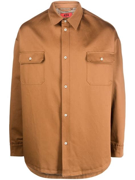 424 Fairfax Long Sleeve Shirt Jacket Farfetch